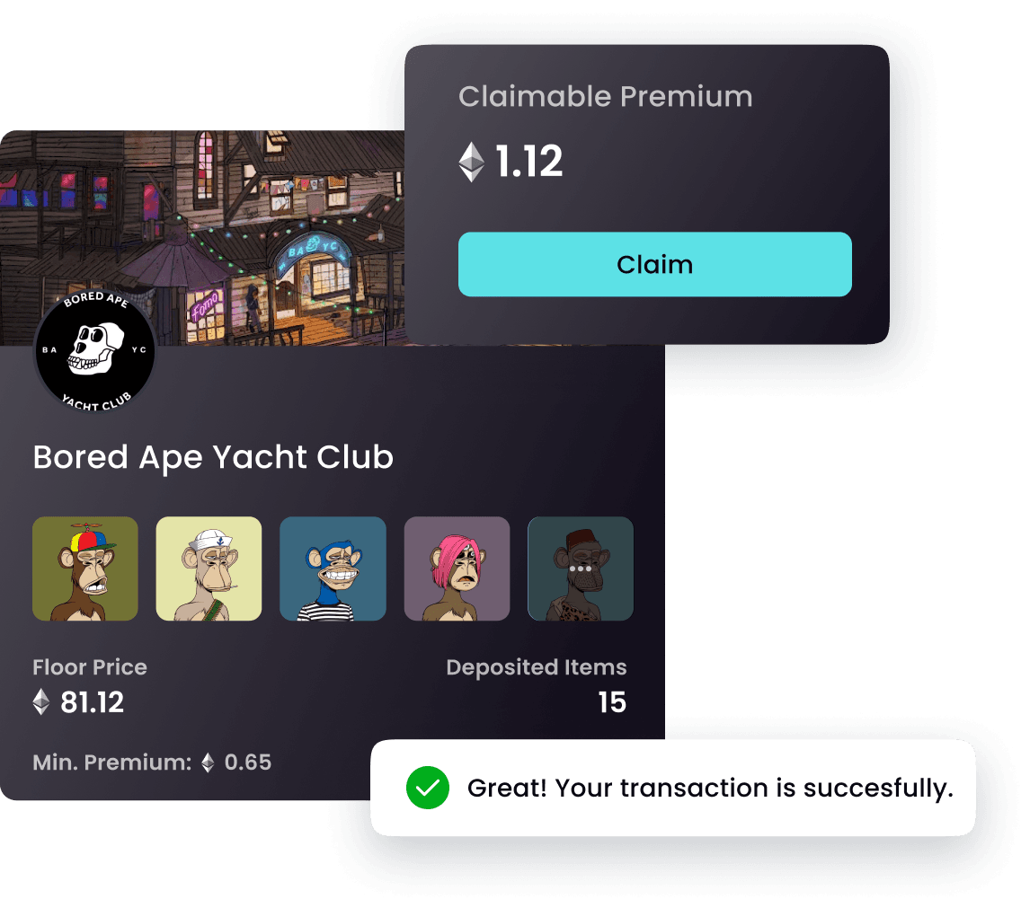 Sell NFT at a higher price while earning premiums